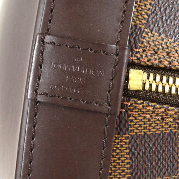 Authenticity Guarantee LOUIS VUITTON ALMA HANDBAG PURSE DAMIER EBENE N51131 AUTH - Picture 6 of 12